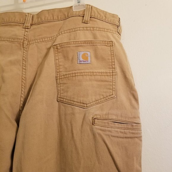 Carhartt 42x30 Relaxed Fit Pants 102517 918 Brown Rugged Flex Canvas Work - Picture 3 of 6